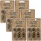 Multipack of 6 - Idea-Ology Metal Jump Rings 8mm & 10mm 75/Pkg-Antique Nickel, Brass & Copper